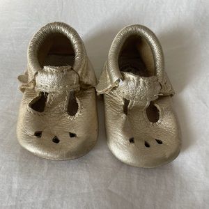 Freshly Picked platinum Mary Jane soft soles